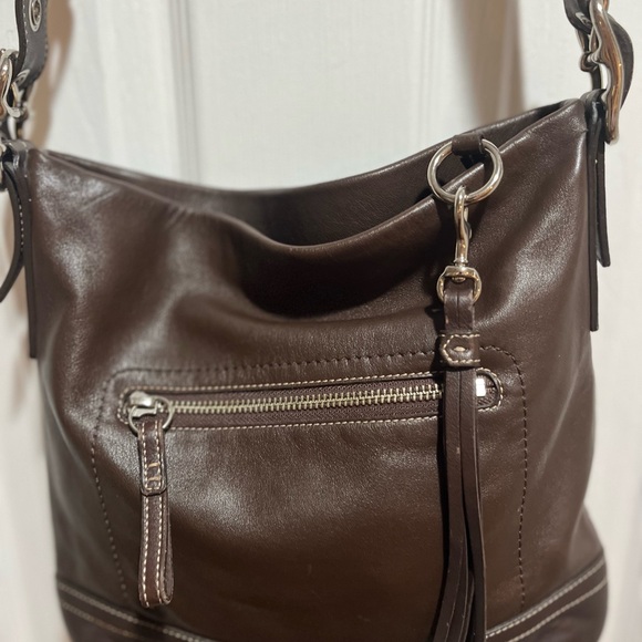 Coach Dark Brown Leather Crossbody Bag - Picture 3 of 6